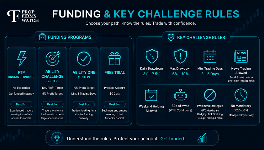 Audacity Capital Funding & Challenge Rules