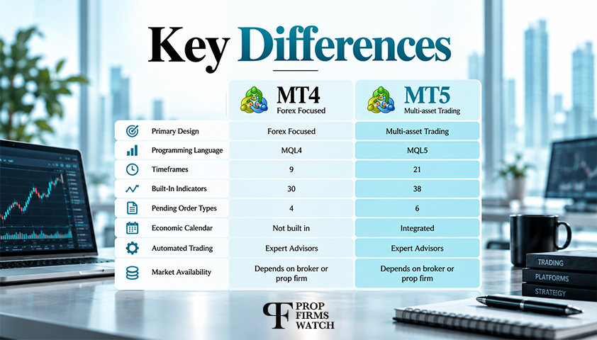 MT4 vs MT5 Differences: A Side-by-Side Comparison